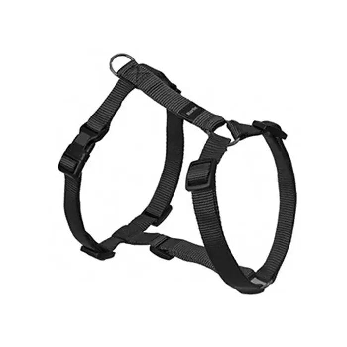 Flamingo Asp Adjustable Dog Harness Black 45-70cm