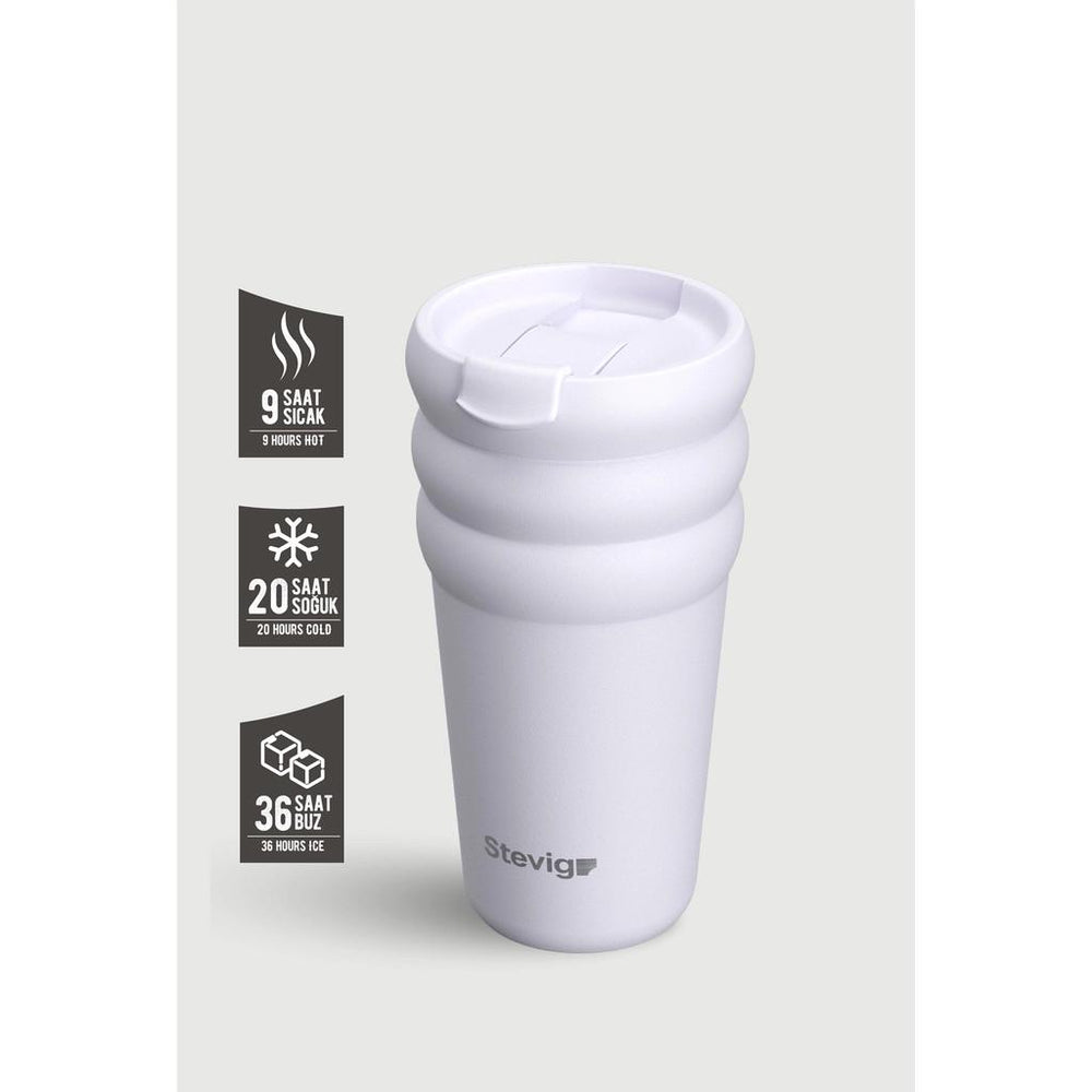 Stevig Bubble Stainless Steel Thermos in Lilac Hint 600 ml
