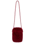Eklips Burgundy Plush Phone Bag for Daily Use