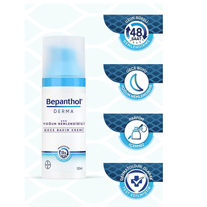 Bepanthol Derma Night Care Cream - Intense Moisturizer | 50ml