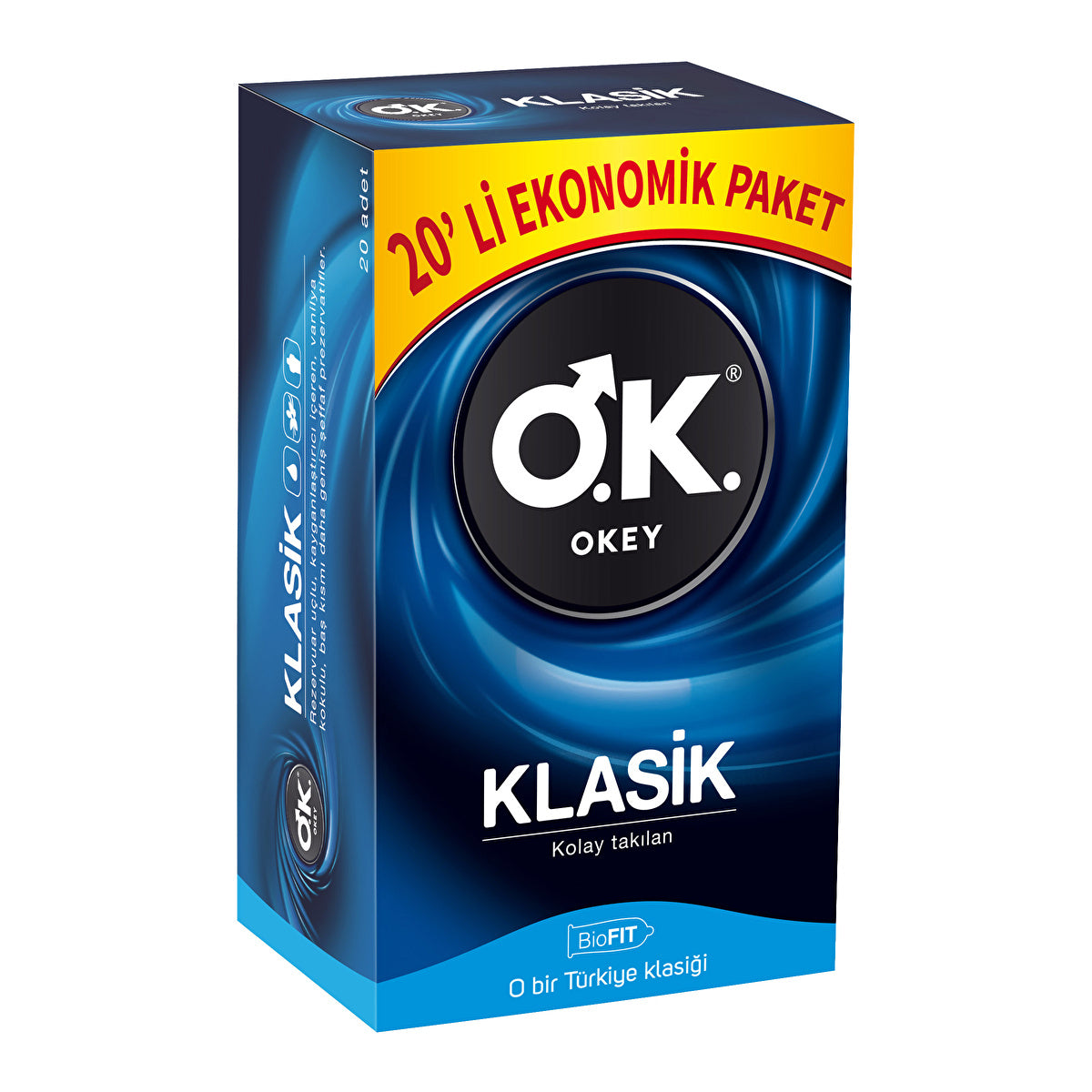 Okey Classic Economical Condom 20 Pack - Classic Quality | Safe Play