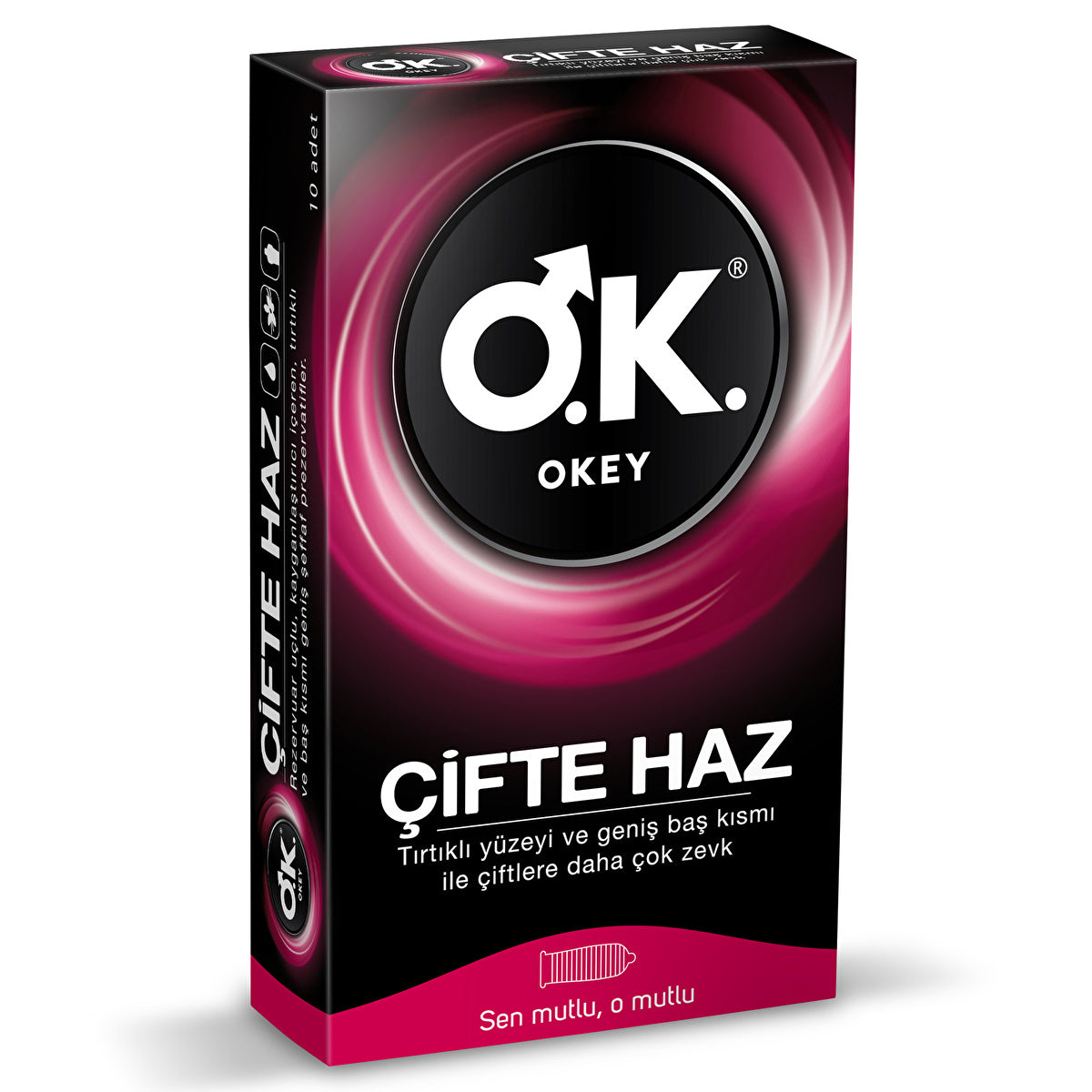 Okey Double Enhanced Condom - 10 Pack | Unique Comfort