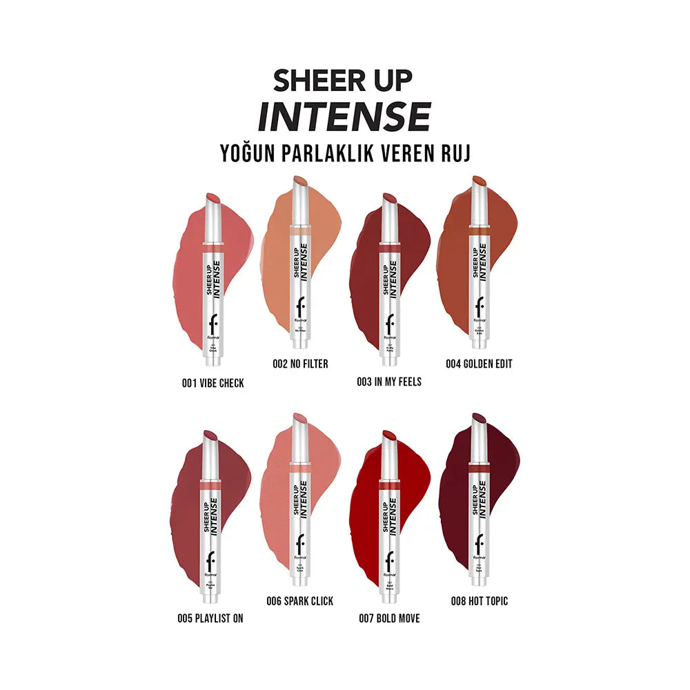 Flormar Sheer Up Lipstick 001 Vibe Check 3g