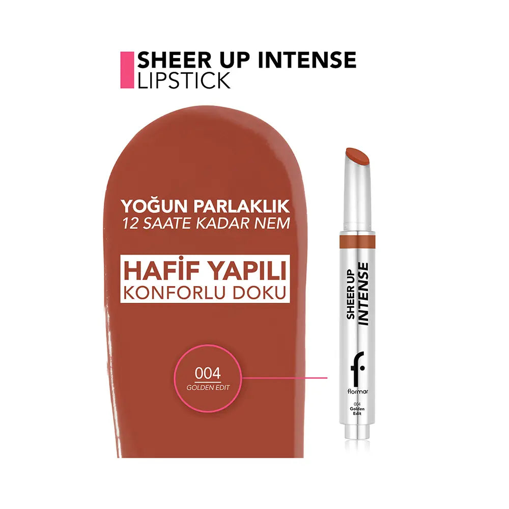 Flormar Sheer Up Lipstick 004 Golden Edit 3g