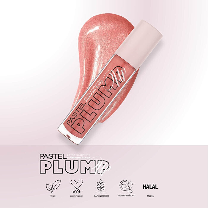 Pastel Plump Up Extra Hydrating Plumping Gloss 208 - Vegan Formula | 0.18 oz