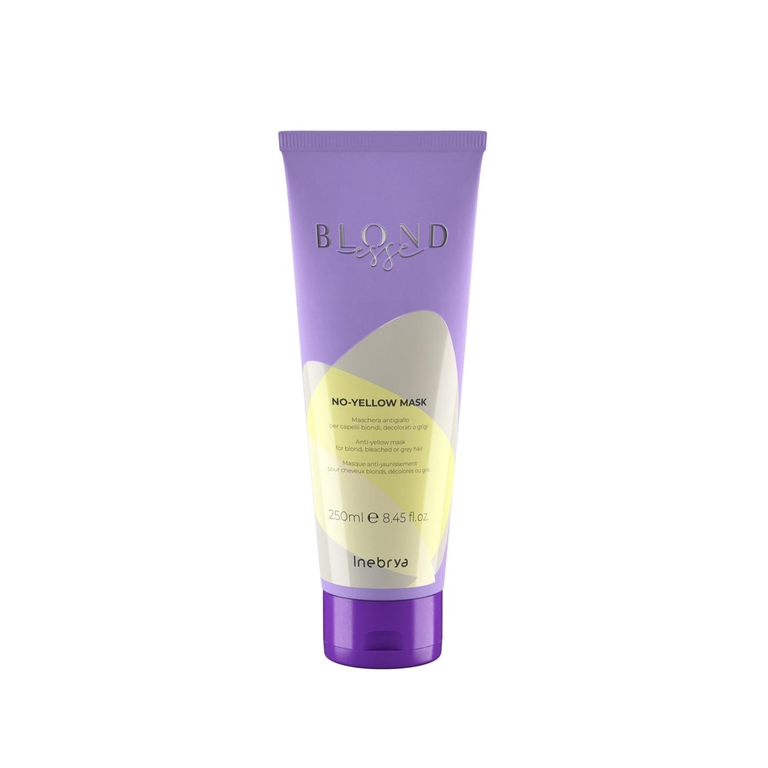 Inebrya Blondesse No Yellow Mask - 250ml Blonde Hair Mask for Neutralizing Yellow Tones Inebrya Blondesse No Yellow Mask - Blonde Hair Care blonde hair mask, no yellow hair mask, Inebrya Blondesse, hair care for blonde hair, neutralize yellow tones in hair, blonde hair care, hair mask for brassy tones, cool blonde hair, ashy blonde hair, salon-quality hair mask, deep conditioning hair mask, blonde hair treatment