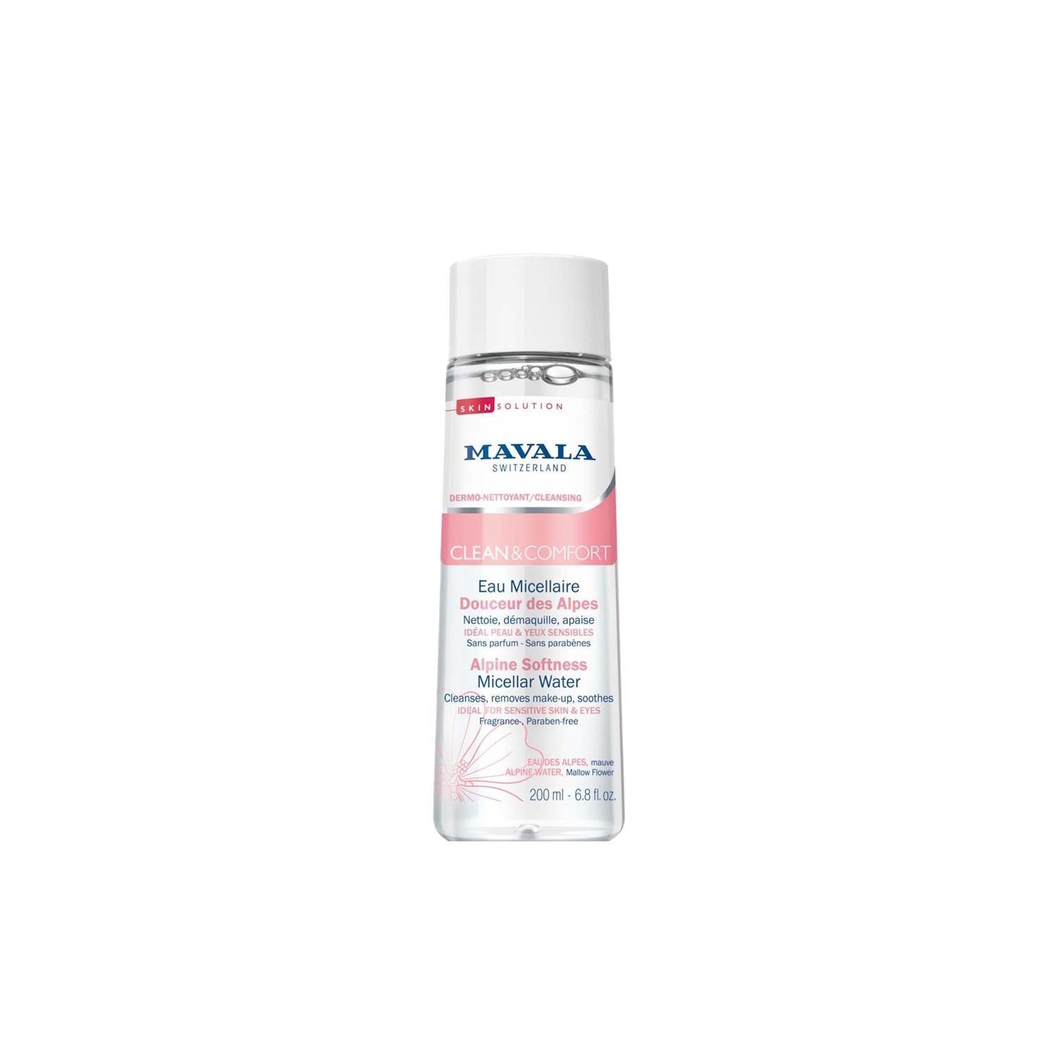 Mavala Clean & Comfort Micellar Water for Sensitive Skin - Gentle Cleansing, Alpine Softness, 200ml Mavala Micellar Water for Sensitive Skin - Gentle & Comforting Micellar water, Gentle skincare, Mavala Clean & Comfort, Alpine softness, Sensitive skin care, Skincare for sensitive skin, Gentle cleansing, Makeup remover, Face cleanser, Soothing skincare, Comforting skincare, Mavala brand, 200ml, Personal care, Beauty products