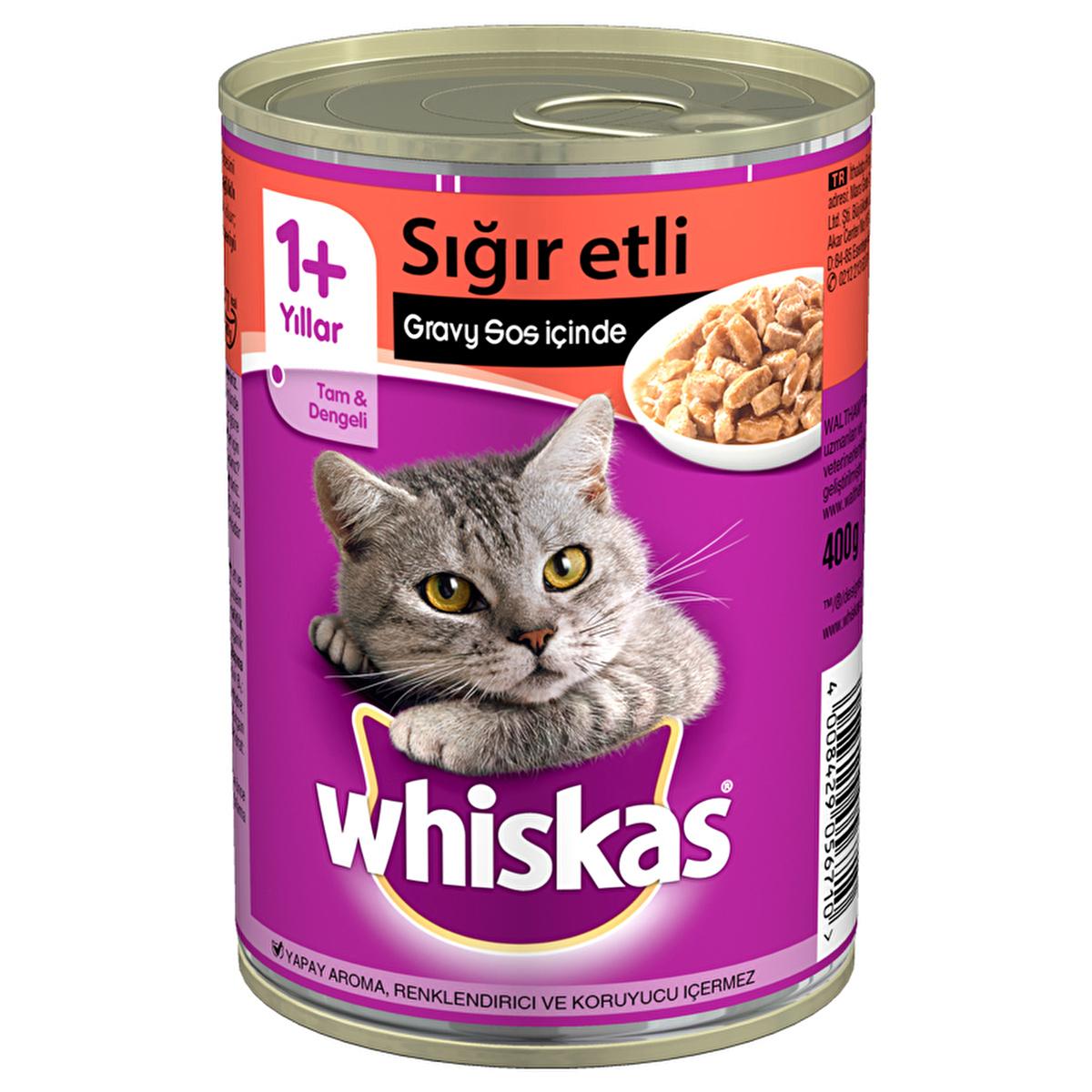 Whiskas Beef Flavored Wet Cat Food - 400g - Nutritionally Balanced Meals for Cats Whiskas Wet Cat Food - Balanced Nutrition cat food, wet cat food, Whiskas cat food, beef flavor cat food, nutritionally balanced cat meals, feline nutrition, healthy cat food, cat health, urinary system support, zinc for cats, convenient cat meals