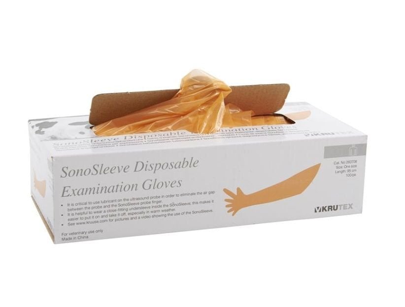 Kruuse SonoSleeve 6-Finger Rectal Exam Gloves 100 Count