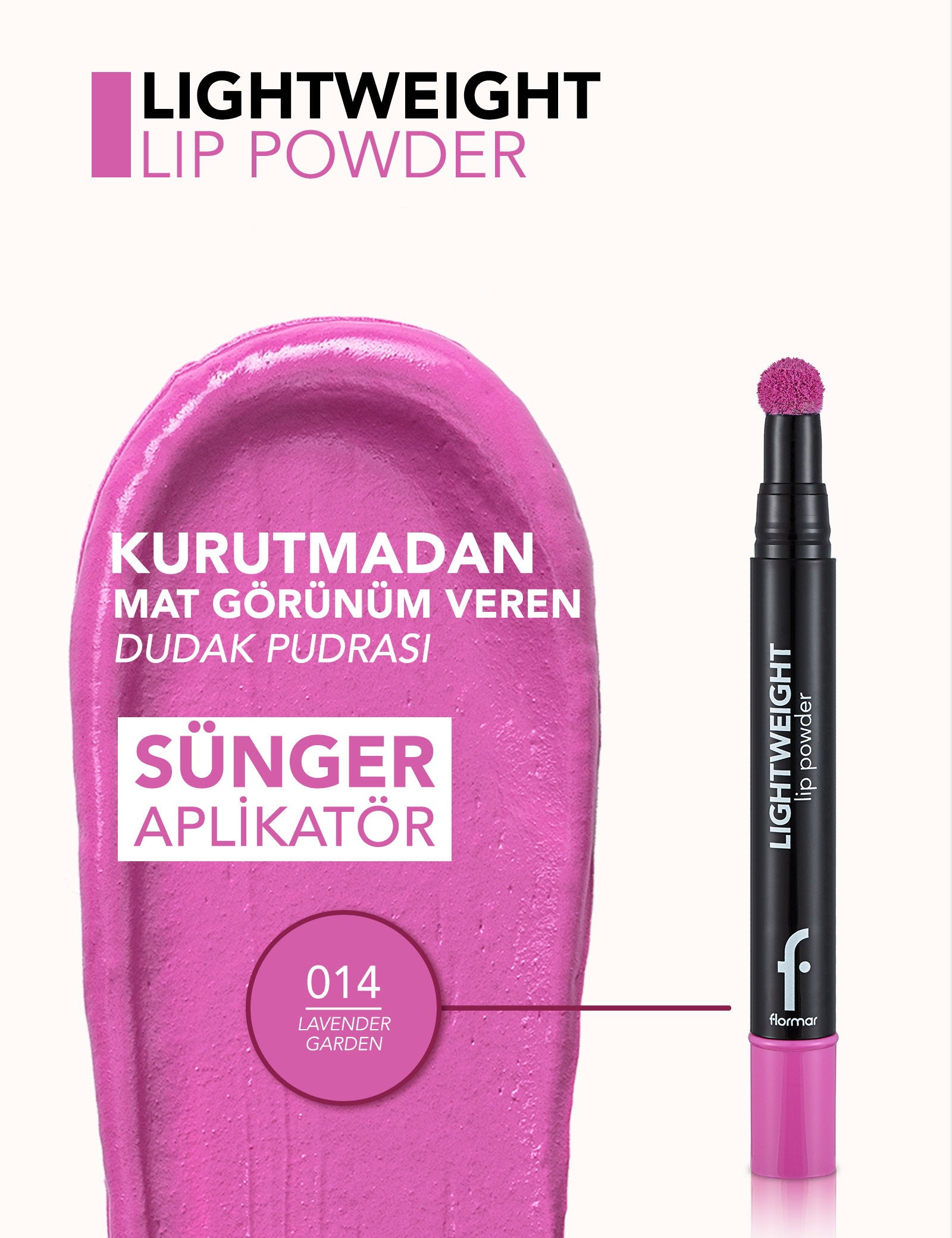 Flormar Lightweight Matte Lip Powder with Shea Butter