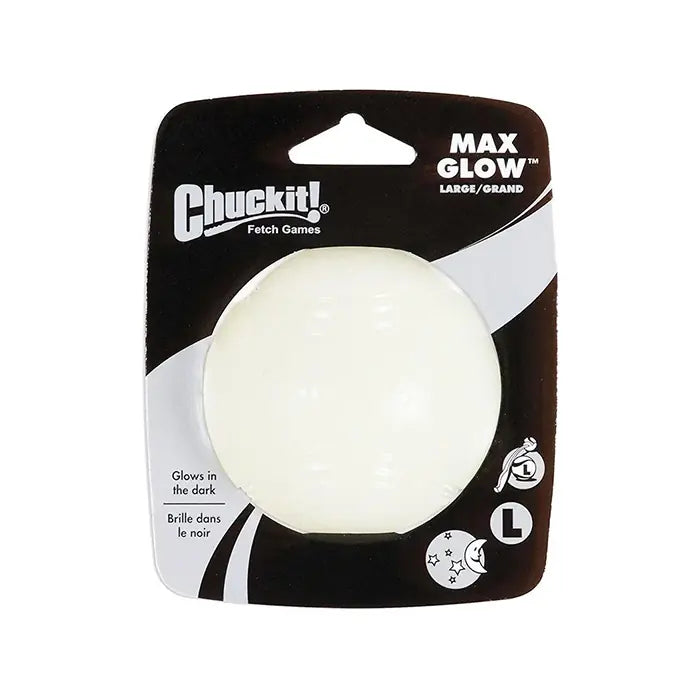 Chuckit Max Glow Large Light-Charging Dog Ball 7.6cm