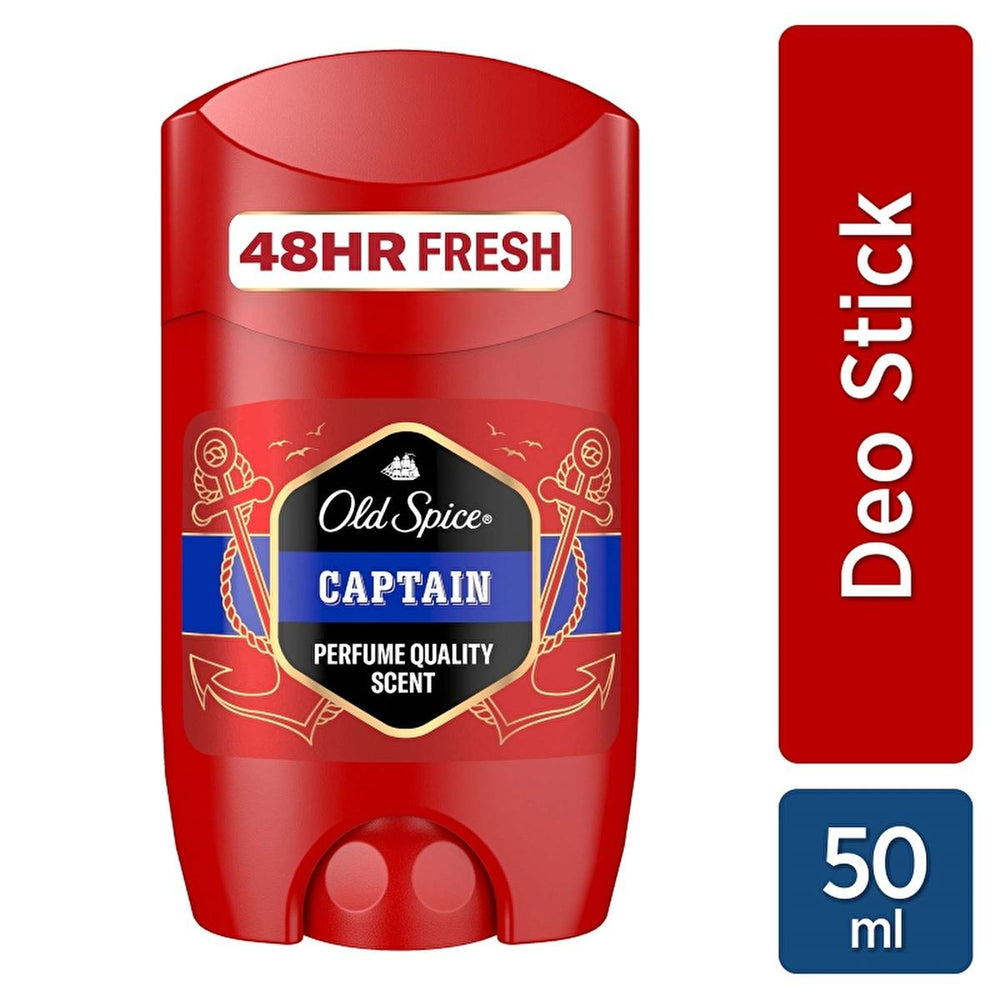 Old Spice Captain Men's Deodorant Stick - Long-Lasting Fresh Fragrance & Odor Protection - Face Serum