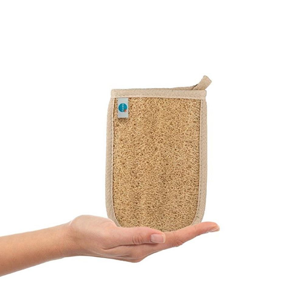 Balmy Exfoliating Bath Glove - Natural Loofah & Cotton, Exfoliates & Renews Skin, Turkish Bath Glove for Oily Skin - view 5