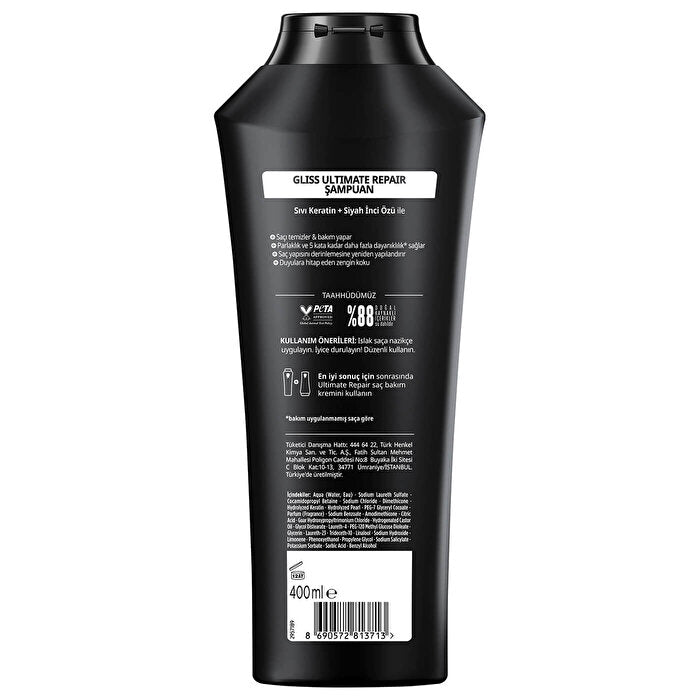 Gliss Ultimate Repair Shampoo 400ml - Strengthening Formula | Hair Care