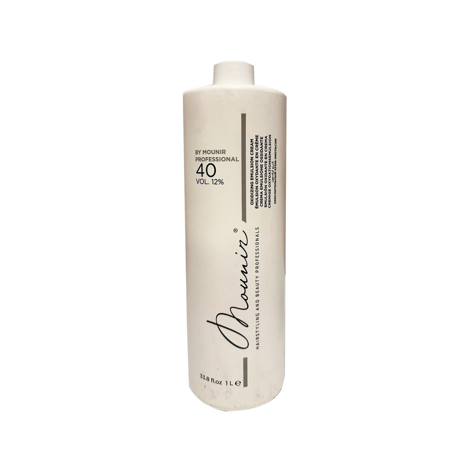 Mounir 40 Volume 12% Oxidizing Cream Hair Color Developer 1000ml - Professional Hair Bleach & Coloring Mounir 40 Volume 12% Oxidizing Cream for Hair Coloring Oxidizing Cream, Hair Bleach, Hair Color Developer, 40 Volume Developer, 12% Hair Developer, Mounir Hair Products, Hair Care, Professional Hair Products, Hair Coloring, Bleaching, Hair Treatment, Salon Quality