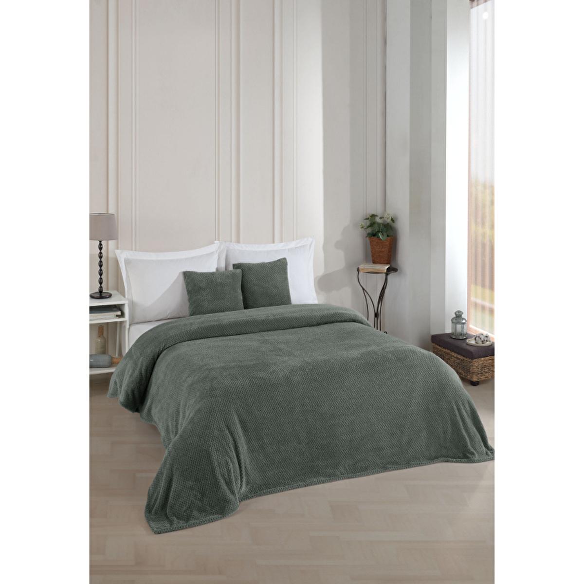 Wondel Anthracite Double Bedspread & Throw Blanket - 100% Polycotton, Soft & Cozy Bedding, 78.74 x 90.55 inches Wondel Anthracite Polycotton Bedspread & Throw bedspread, throw blanket, polycotton bedding, anthracite home decor, double bedspread, home textiles, cozy bedding, durable bedding, modern home decor, soft throw blanket