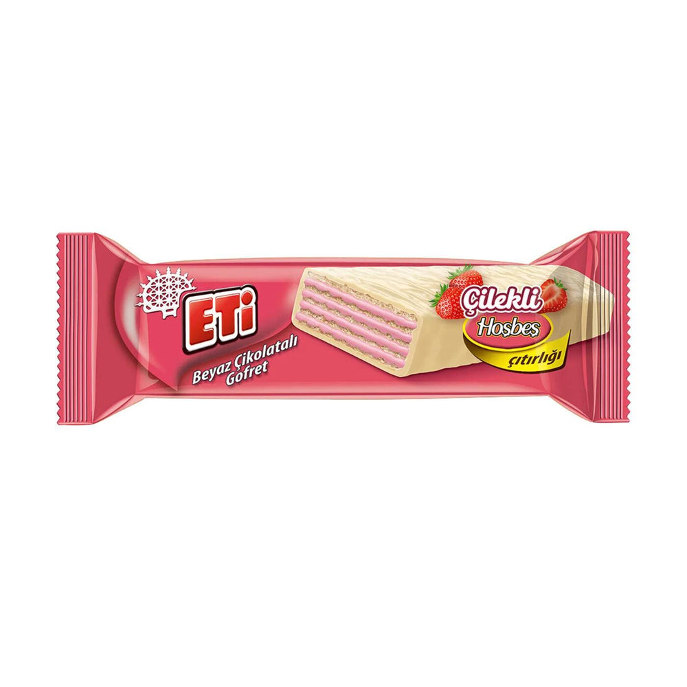 Eti Strawberry White Chocolate Wafer for Sweet Snacking 29g