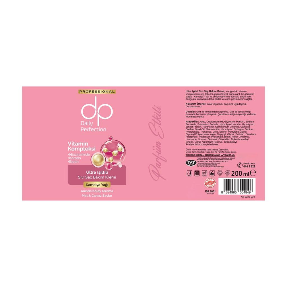 DP Daily Perfection Leave-In Camellia Oil Liquid Hair Cream 200 ml