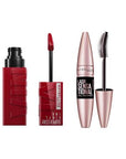 Maybelline: Lash Sensational Mascara & Super Stay Vinyl Ink Lipstick Set - Intense Black Lashes, Long-Lasting Red Lipstick, Makeup Gift Set Maybelline Makeup Set: Lash Sensational & Vinyl Ink - Red Lipstick Maybelline makeup set, intense black mascara, vinyl liquid lipstick, long lasting lipstick, fan effect mascara, Maybelline Lash Sensational, Maybelline Super Stay Vinyl Ink, red lipstick, makeup gift set, Lippy 10, makeup set, mascara, liquid lipstick, black mascara, red lipstick, long-lasting makeup, ma