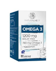 Naturalnest Omega-3 1200mg Fish Oil Capsules - 60 Softgels for Heart Health Support - Vitamin & Supplement