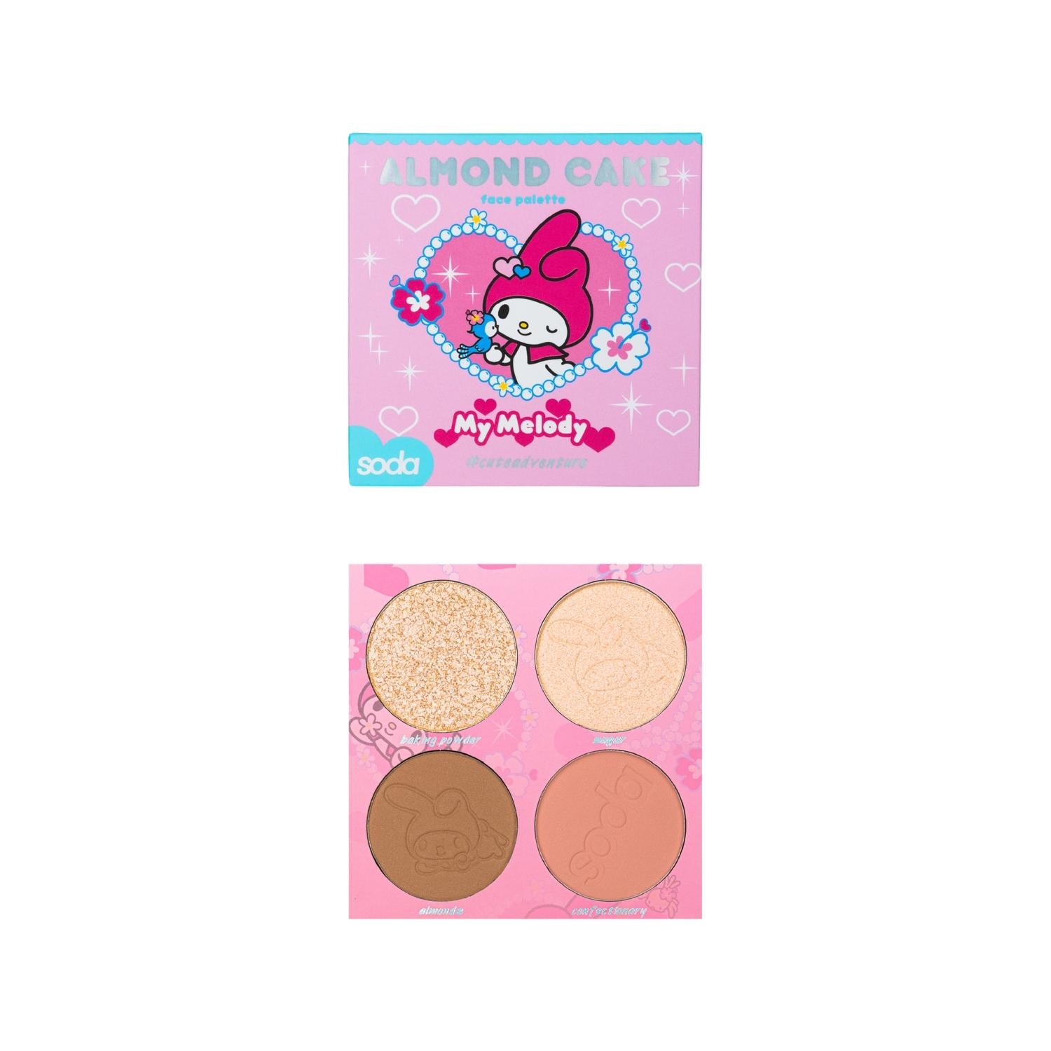Soda Hello Kitty Almond Cake Makeup Palette - Compact, Portable, and Collectible Hello Kitty Cosmetics Soda Hello Kitty Almond Cake Makeup Palette - Compact & Collectible Hello Kitty makeup, almond scented cosmetics, compact face palette, Hello Kitty cosmetics, Soda Hello Kitty, collectible makeup, portable makeup, travel-sized cosmetics, Hello Kitty fan gifts, cosmetic gifts, scented makeup, compact makeup palette, Hello Kitty merchandise