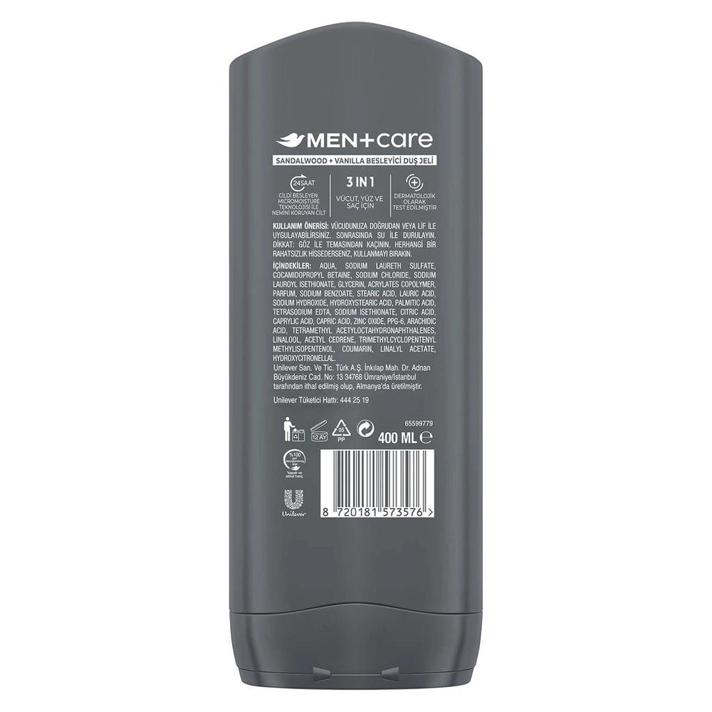 Dove Men+Care Sandalwood & Vanilla Body Wash 400 ml