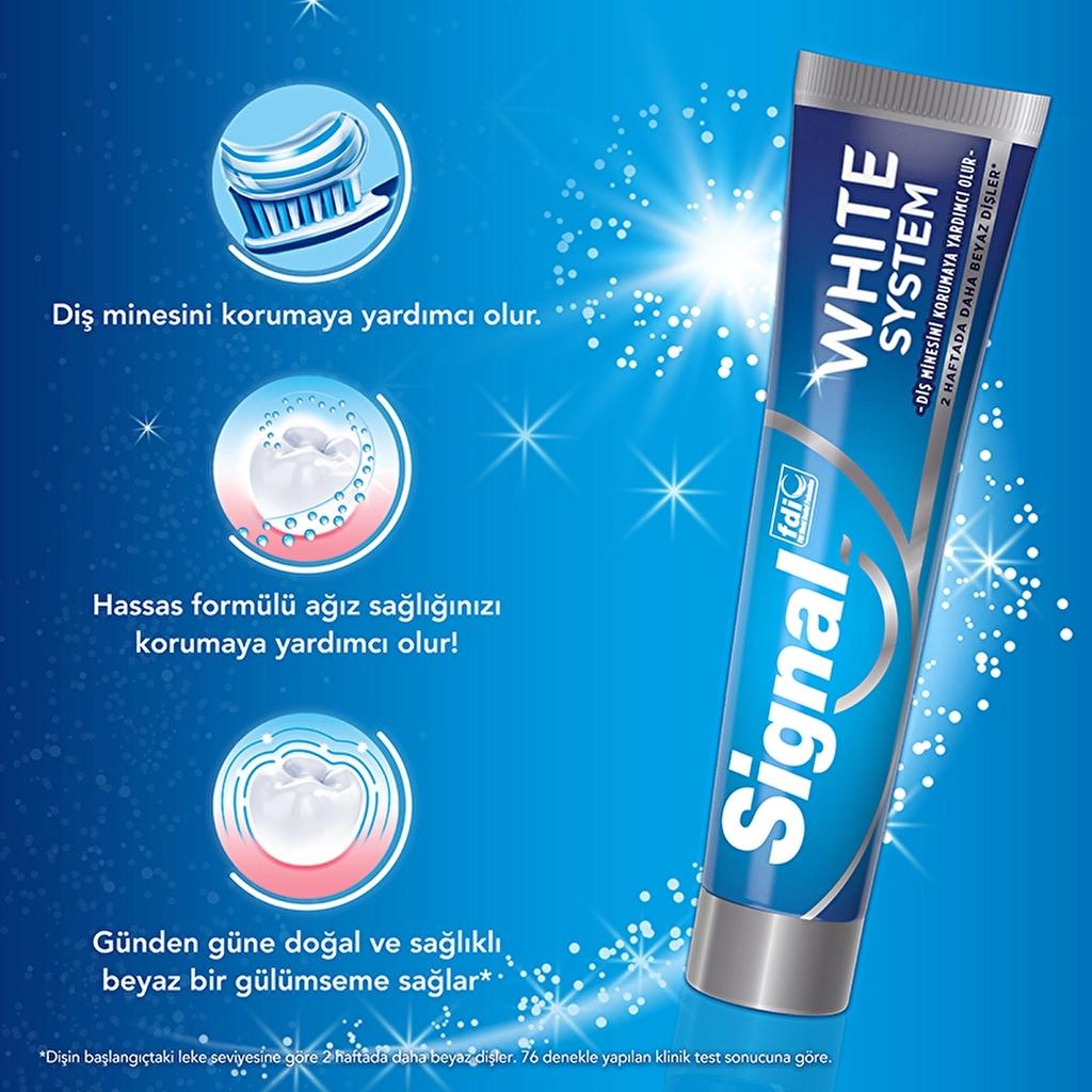Signal White System &amp; White Now Original Toothpaste Set 2x75ml