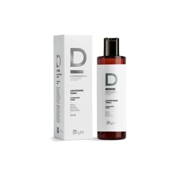 Dermoskin Be Bright Lightening Tonic 200ml - Niacinamide, Hyaluronic Acid & Vitamin C Skincare - Toner