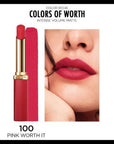 L'Oreal Paris Color Riche: Pink Worth It - Intense Volume Matte Lipstick with Hyaluronic Acid, Long Lasting Color & Fuller Lips L'Oreal Pink Matte Lipstick: Volume & Long Lasting Color Loreal lipstick, matte lipstick, long lasting lipstick, hyaluronic acid lipstick, volume lipstick, pink matte lipstick, Color Riche lipstick, intense color lipstick, fuller lips lipstick, powder matte lipstick, L'Oreal Paris, lipstick, matte finish, long-lasting, hyaluronic acid, lip color, volume, pink lipstick, Color Riche,