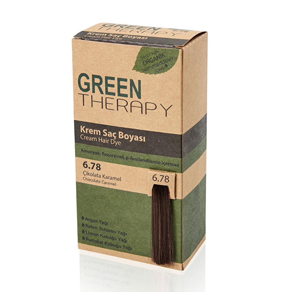 Green Therapy Ammonia-Free Hair Dye with Argan Oil - Natural Hair Coloring for Dry & Damaged Hair - Hair Dye