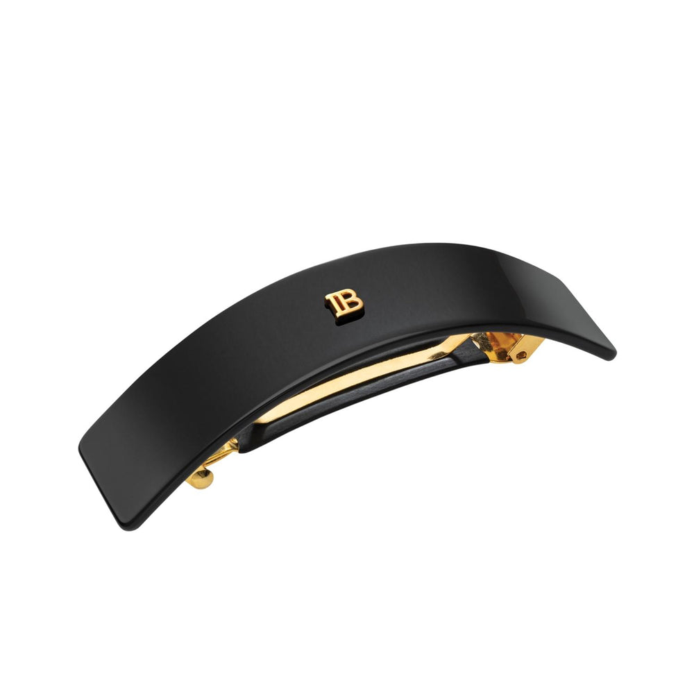 Balmain Cellulose Acetate Barrette Large Black Hair Accessory