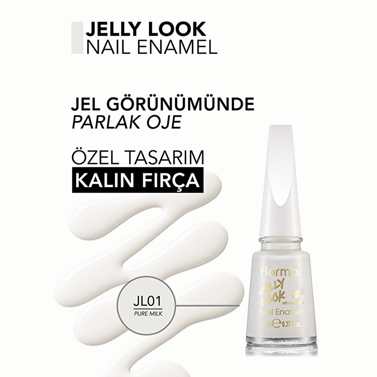 Flormar Jelly Look Nail Polish - Long-Lasting, Intense Pigment, Glossy Finish Flormar Jelly Look Nail Polish - Long-Lasting & Glossy nail polish, jelly nail polish, long-lasting nail polish, Flormar Jelly Look, intense pigment nail polish, beauty, cosmetics, nail care, nail art, salon-quality nails, vibrant nail colors
