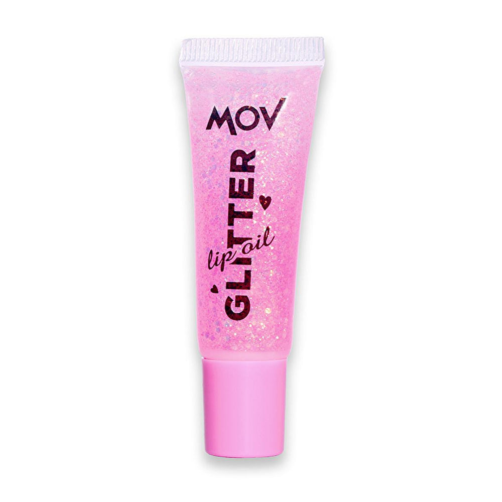 Mov Glitter Lip Oil - Moisturizing & Shiny Lip Care for Dry Lips - No:02 Pembe - Lip Gloss