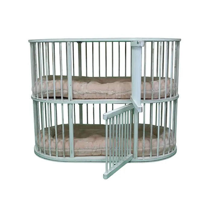 Lotus Pet Design Cat & Dog Crate Bed in Distressed White