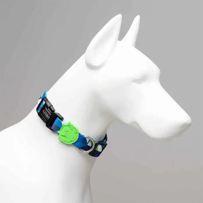 Lindo Blue Dream Adjustable Dog Collar for Large Breeds 46-70cm