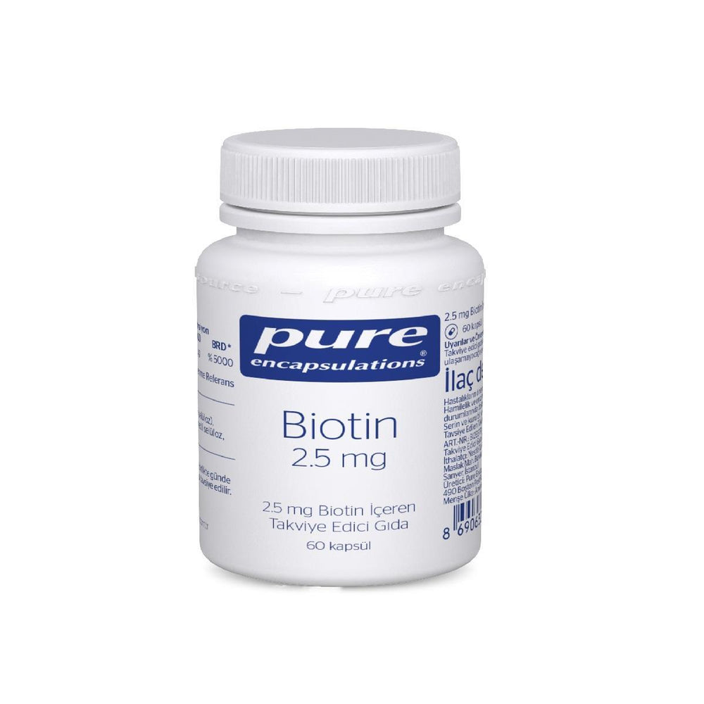 Pure Biotin Dietary Supplement for Hair and Nails 60 Capsules