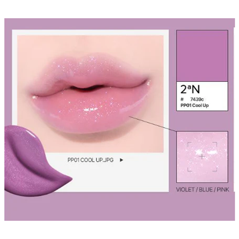 2aN Bare Flash Gloss PP01 Cool Up High-Shine Lip Gloss 5g