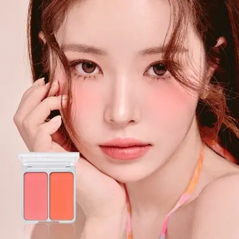 2aN Dual Cheek Blush 04 Hot Living Coral 4.5g