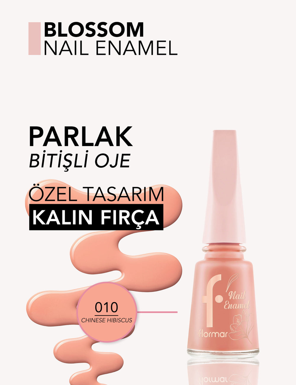 Flormar Blossom High-Pigment Long-Wear Glossy Nail Polish