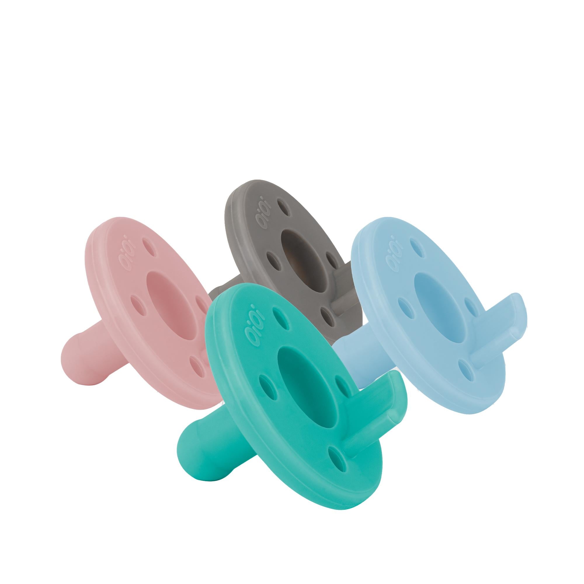 OiOi Silicone Pacifier 2-Pack Single Piece 0+ Months