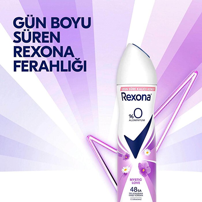 Rexona Women's Spray Deodorant 0% Aluminum - Mystic Love 150ml | Long-Lasting Protection
