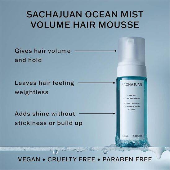 Sachajuan Ocean Mist Volume Hair Mousse for Textured Shine 150 ml
