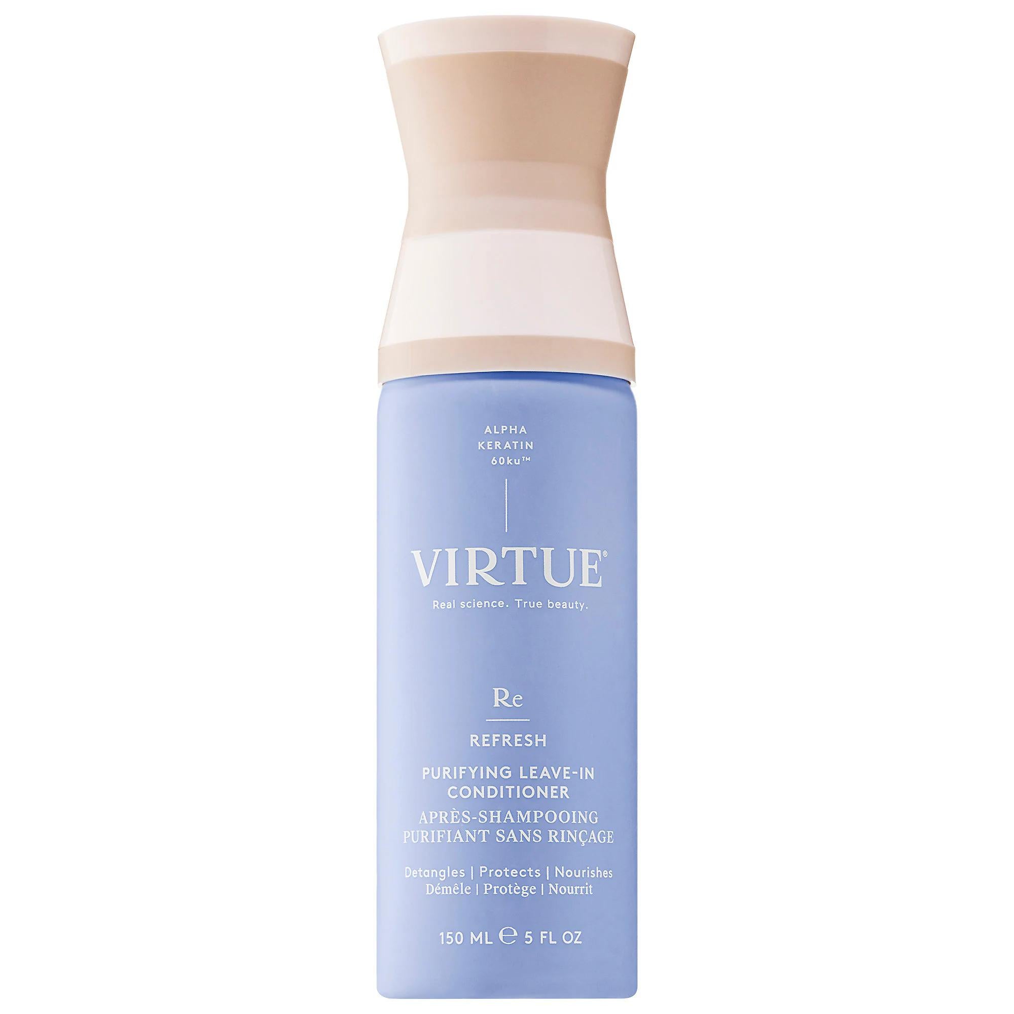 Virtue Labs: Detangling Heat Protectant Purifying Leave-In Conditioner | Sulfate & Paraben-Free, Damage Repair & Lightweight Hydration Spray Virtue Labs Leave-In Conditioner: Heat Protectant & Detangling leave-in conditioner, detangling spray, heat protectant, purifying conditioner, sulfate-free conditioner, paraben-free conditioner, vegan hair care, cruelty-free hair products, damage repair conditioner, lightweight hair conditioner, leave in hair treatment, detangler, hair protection, hair purifier, sulfat