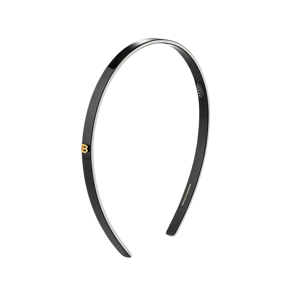 Balmain Cellulose Acetate Slim Black Headband Hair Accessory