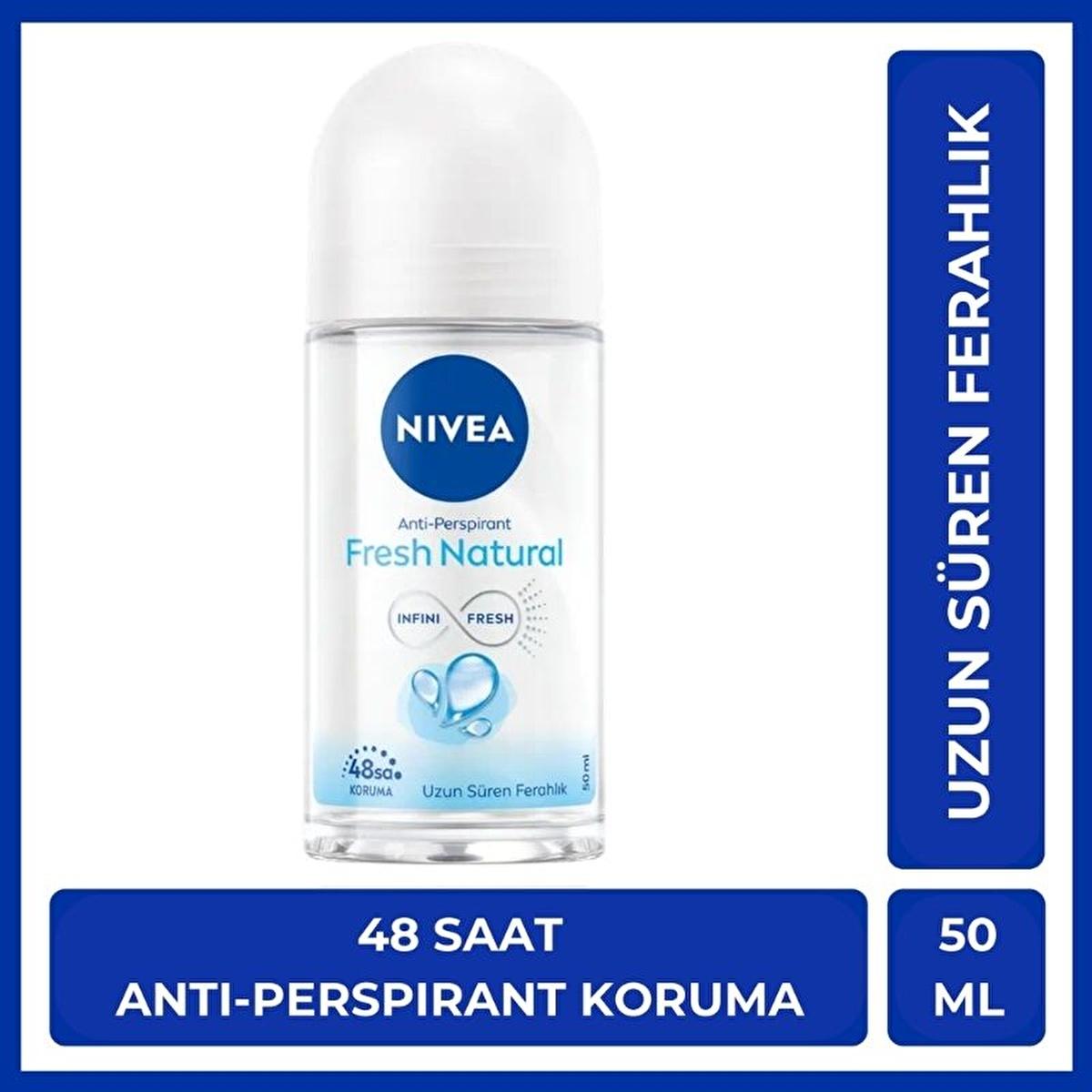 Nivea Fresh Natural Women&#39;s Roll-On Deodorant - 48 Hour Protection, Alcohol-Free, Natural Fragrance Nivea Fresh Natural Deodorant Roll-On - 48hr Protection Nivea Fresh Natural Deodorant, Women&#39;s Roll-On Deodorant, 48-hour deodorant protection, Alcohol-free deodorant, Natural fragrance deodorant, Long-lasting deodorant, Sensitive skin friendly, Dermatologically tested, Ocean extracts, Freshness, Confidence, Personal care, Hygiene, Natural ingredients, Women&#39;s health, Beauty products