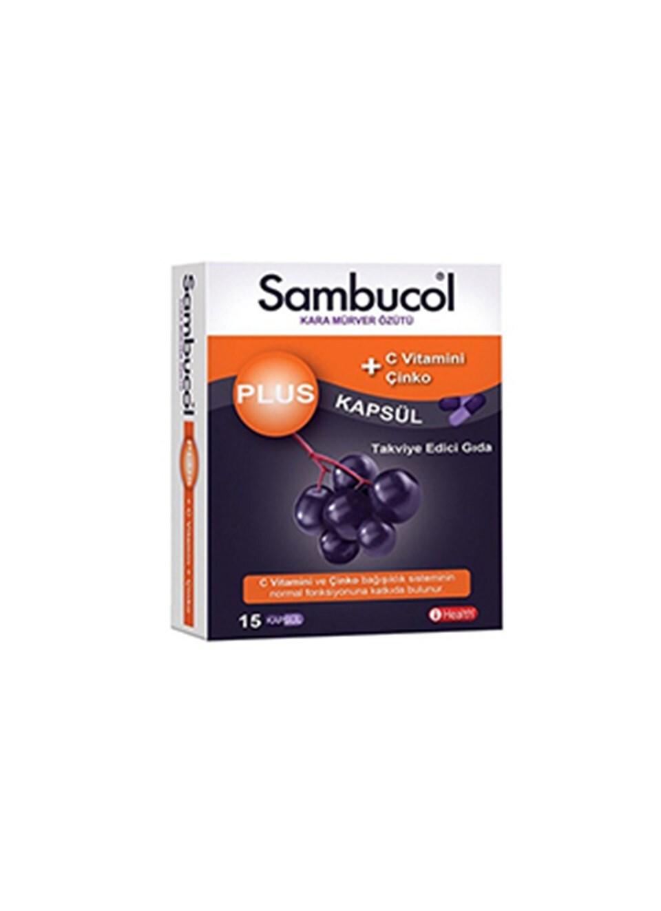 Sambucol Plus Black Elderberry Supplement Capsules - Immune System Support with Vitamin C & Zinc - image 2
