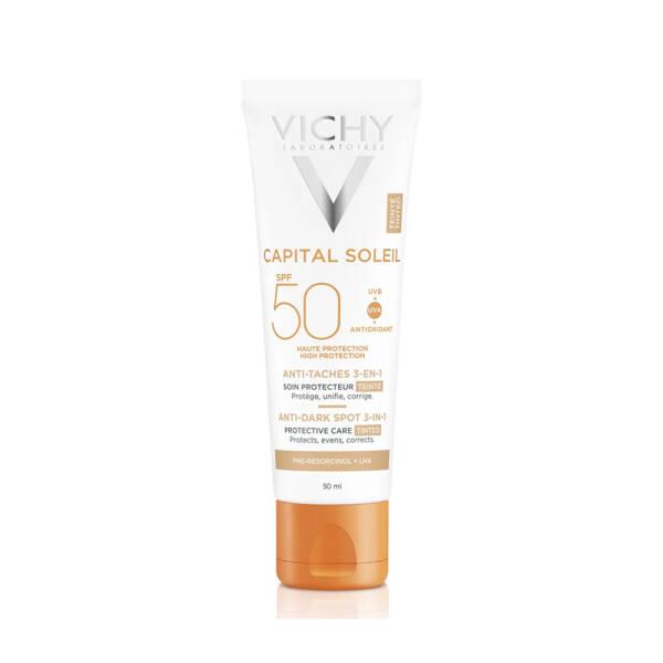 vichy ideal soleil spf50 tinted anti dark spots care 50ml, vichy tinted sunscreen for sensitive skin Vichy Ideal Soleil SPF50 Tinted Anti Dark Spots Care | 50ml Vichy SPF50 Tinted Anti Dark Spots Care - 50ml vichy, spf50, tinted-sunscreen, anti-dark-spots, sensitive-skin, hypoallergenic, sunscreen, skin-care, uv-protection, ai-generated