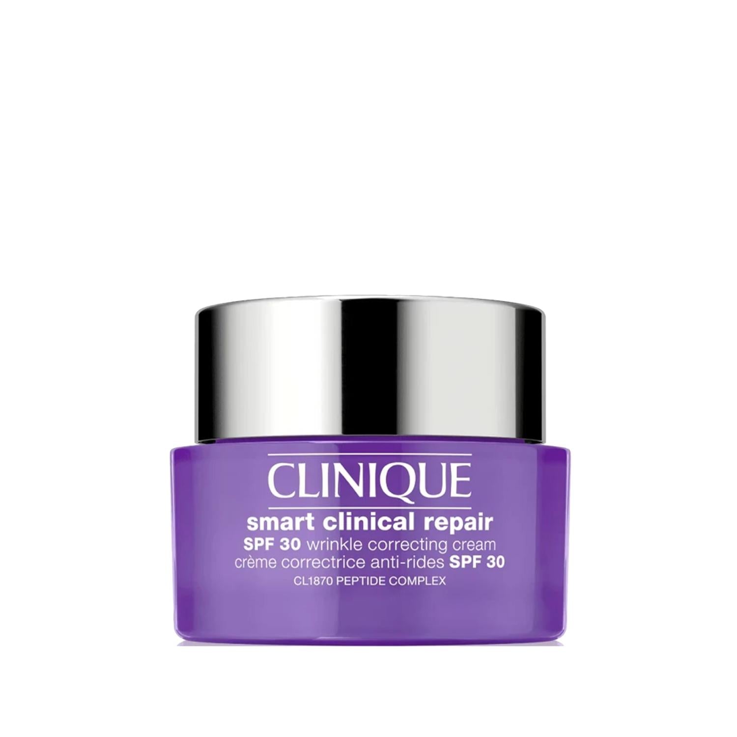 Clinique Smart Clinical Repair Anti-Aging Moisturizer with SPF30 - Minimizes Fine Lines & Wrinkles, Hydrates Skin Clinique Smart Clinical Repair Moisturizer - Anti-Aging, SPF30 anti-aging moisturizer, Clinique Smart Clinical Repair, SPF30 moisturizer, anti-wrinkle cream, fine line reduction, skincare, moisturizer with SPF, anti-aging skincare, wrinkle reduction, hydration, sun protection, cosmetics, beauty products, skincare routine, mature skin, aging skin, premium moisturizer