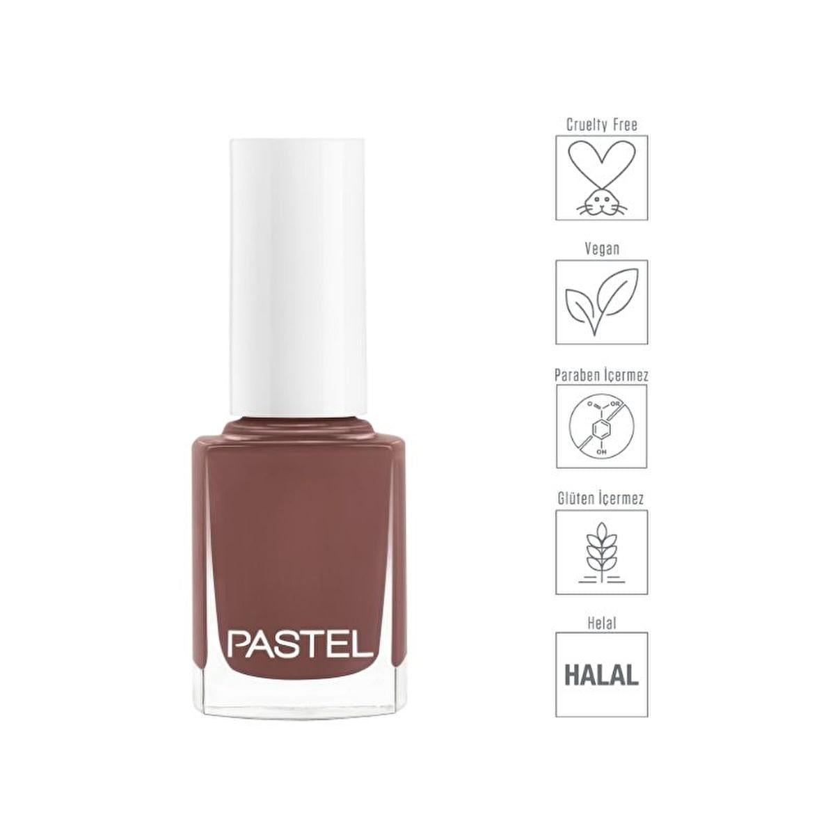 pastel nail polish 370 in glossy finish, pastel nail polish 370 brush applicator, pastel nail polish 370 bottle with colorful backdrop Pastel Nail Polish 370 - Stunning Colors | 13 ml Pastel Nail Polish 370 | High-Quality Vegan Formula nail-polish, vegan-beauty, pastel-nail-polish, cruelty-free, gluten-free, non-toxic, vegan-nail-polish, beauty-enthusiasts, cosmetics, ai-generated