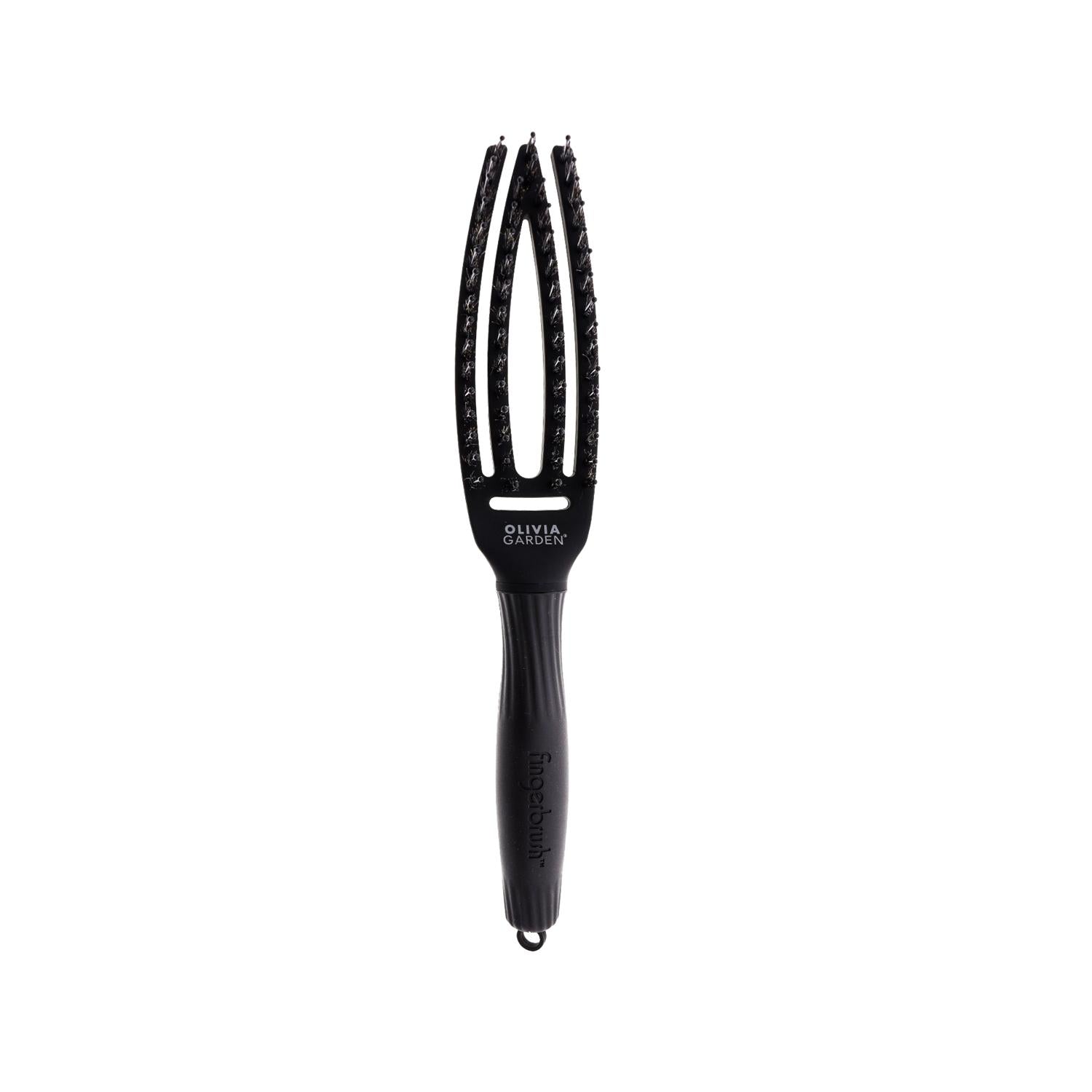 Olivia Garden Fingerbrush Care Iconic Boar Nylon Full Black S - Gentle Oral Care for Kids & Pets Olivia Garden Fingerbrush - Gentle Oral Care Fingerbrush, Boar bristle toothbrush, Nylon bristle toothbrush, Oral care for children, Pet oral care, Gentle oral care, Manual toothbrush, Children's dental care, Pet dental care, Oral hygiene tools
